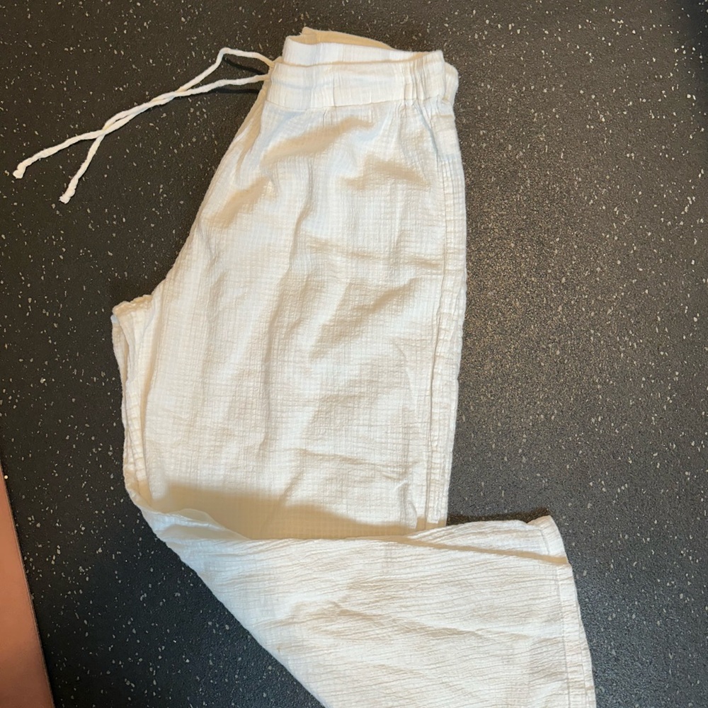 J. Crew Men's Cream Drawstring Joggers